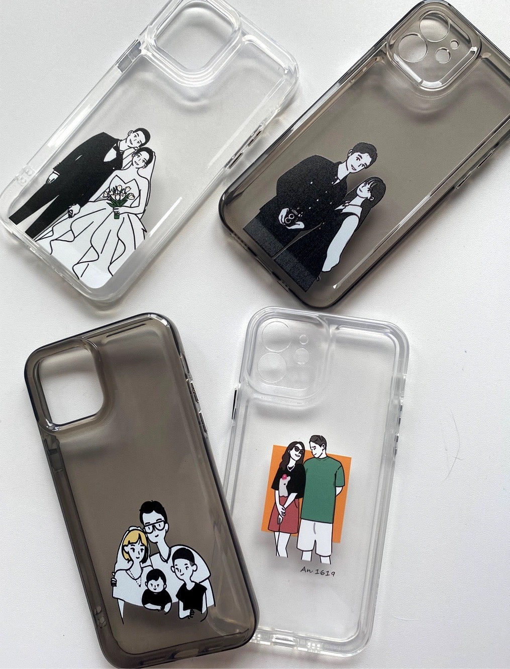 Transparent silicone and hard cover