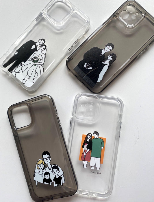 Transparent silicone and hard cover