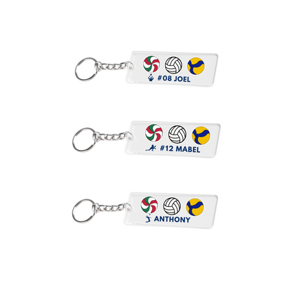 Acrylic Sports Keychain - Volleyball (I Love Volleyball)