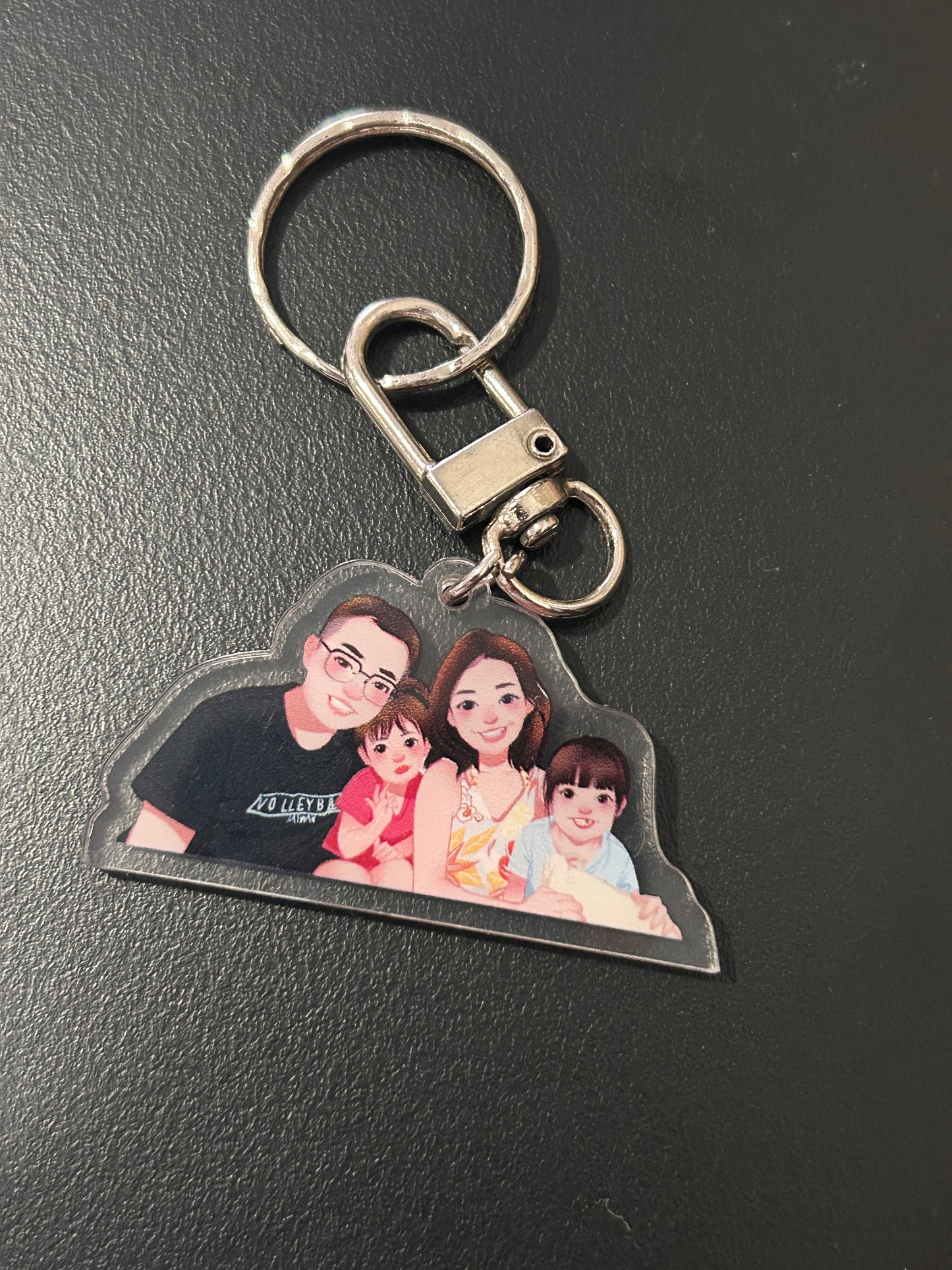 Portrait Keychain (coloured sketch)