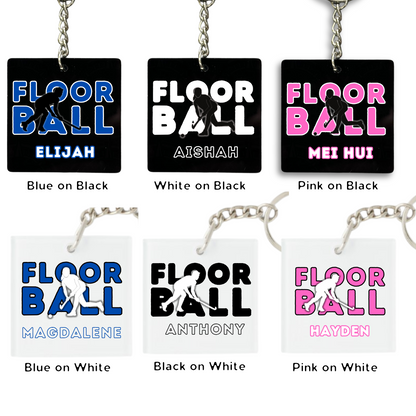 Acrylic Sports Keychain - Floorball