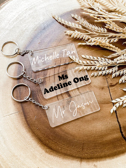 Acrylic Name Keychain