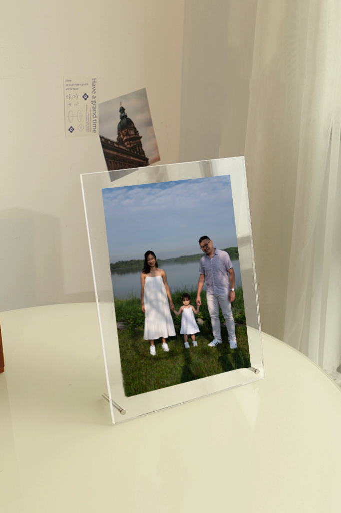 Frameless Acrylic Photo Board on standoff screws