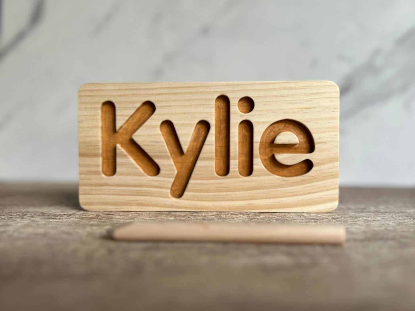 Engraved Name Tracing Block (English)