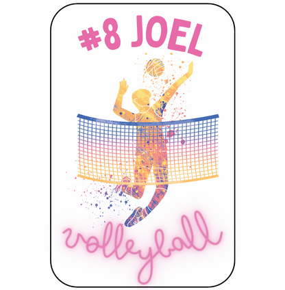 Acrylic Sports Keychain - Volleyball (Dig & Spike)